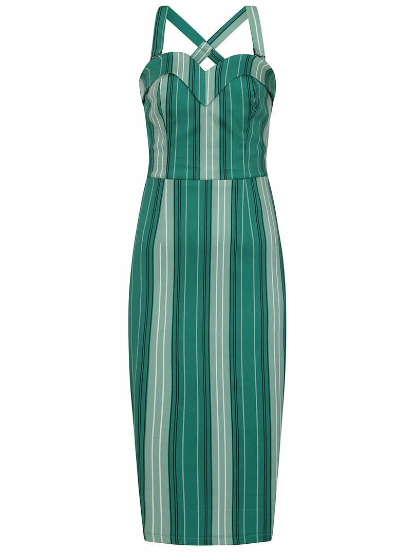 Collectif Kiana Mint Humbug Pencil Dress 6 Collectif Kiana Mint Humbug Pencil Dress