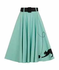 Collectif Kitty Cat Swing Skirt