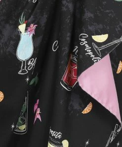 Collectif Lorna Cocktail Menu Pencil Dress 9 Collectif Lorna Cocktail Menu Pencil Dress