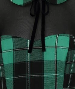 Collectif Mac Foliage Check Pencil Dress