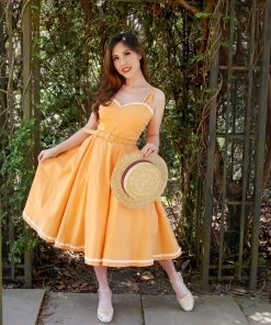 Collectif Nova Heart Trim Swing Dress