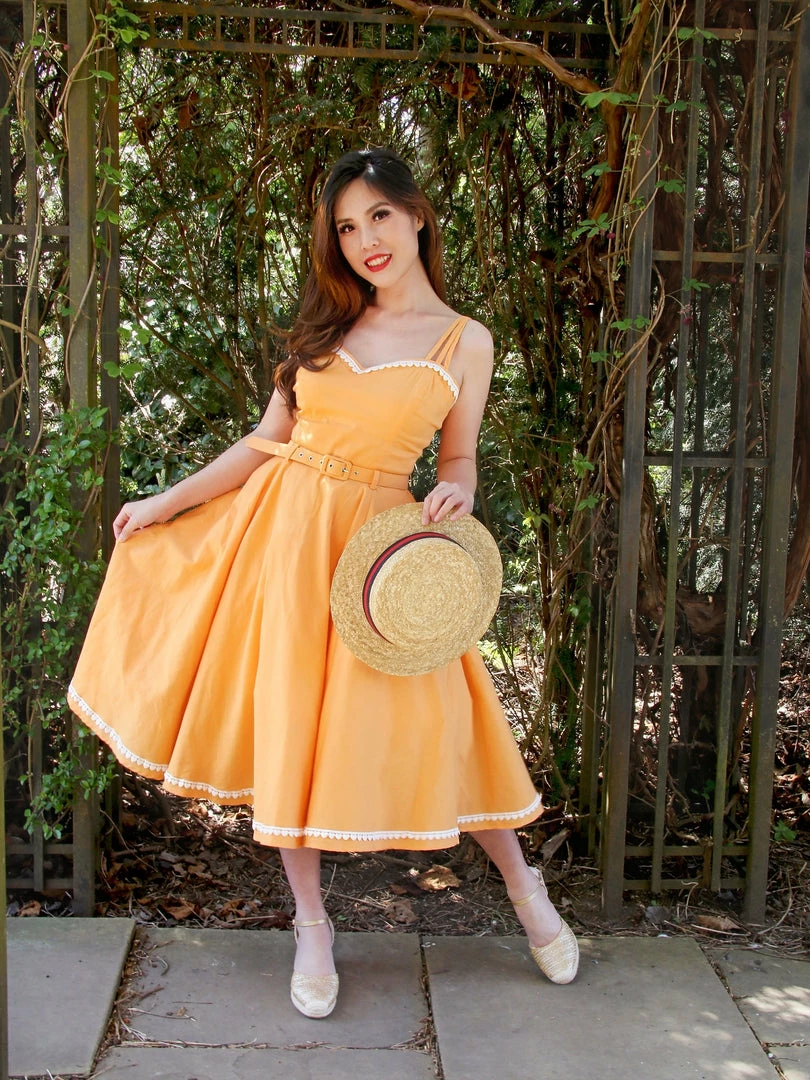 Collectif Nova Heart Trim Swing Dress 3 Collectif Nova Heart Trim Swing Dress