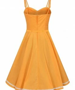 Collectif Nova Heart Trim Swing Dress 10 Collectif Nova Heart Trim Swing Dress