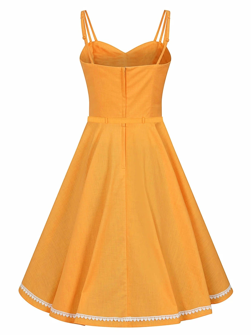 Collectif Nova Heart Trim Swing Dress 6 Collectif Nova Heart Trim Swing Dress