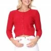 MAK Cropped Crew Neck Cardigan (Various Colours) Tops