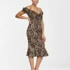 Collectif Sasha Leopard Pencil Dress 2 Collectif Sasha Leopard Pencil Dress