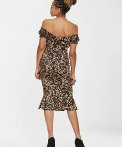 Collectif Sasha Leopard Pencil Dress