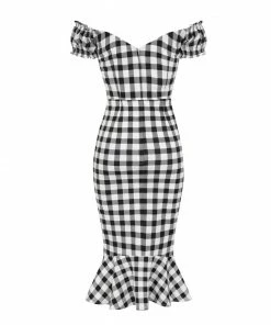 Collectif Mainline Sasha Gingham Fishtail Dress 8 Collectif Mainline Sasha Gingham Fishtail Dress