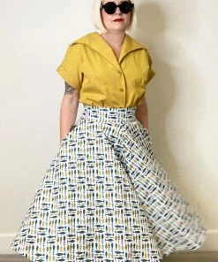 The Oblong Box Shop School Of Fish Circle Skirt
