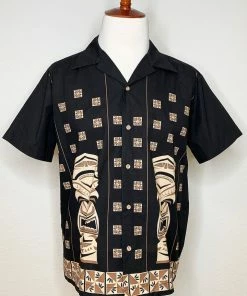The Oblong Box Shop Sneaky Tiki Rayon Button Down