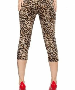 Sourpuss Leopard Peggy Capris Sourpuss Clothing