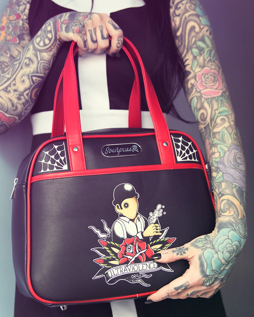Sourpuss Clothing Sourpuss Ultraviolence Bowler Purse 5 Sourpuss Clothing Sourpuss Ultraviolence Bowler Purse