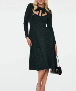 Voodoo Vixen Starlynn Green Snowflake Dress