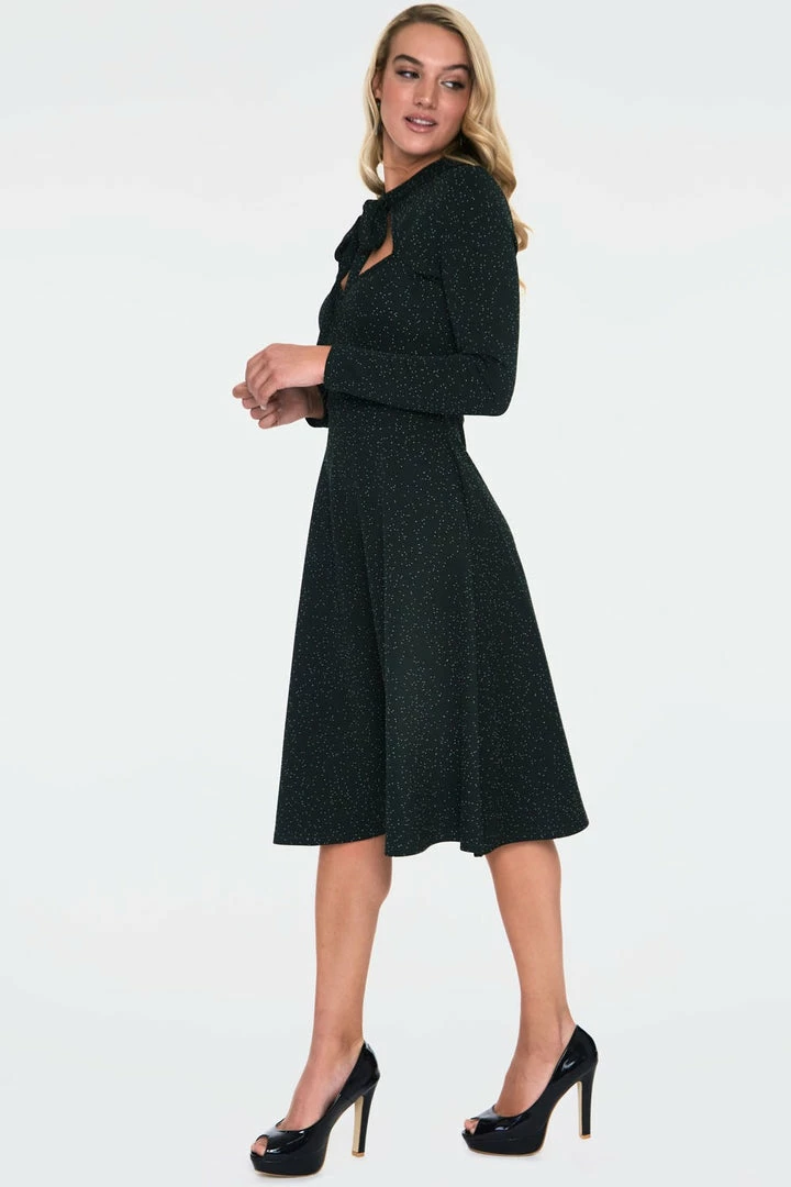 Voodoo Vixen Starlynn Green Snowflake Dress 6 Voodoo Vixen Starlynn Green Snowflake Dress