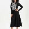 Voodoo Vixen Sofia Houndstooth Knit Dress