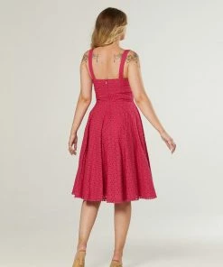 Timeless London Valerie Dress - Cerise Hot Pink Dresses